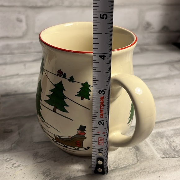 The Joy of Christmas Set of 2 coffee mugs holiday winter vintage Jamestown China - Picture 6 of 8